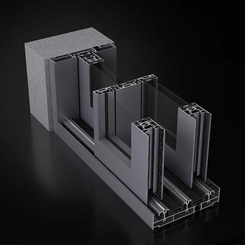 Elektrisch eingebaute Jalousien Lauver Aluminium Gleitfenster